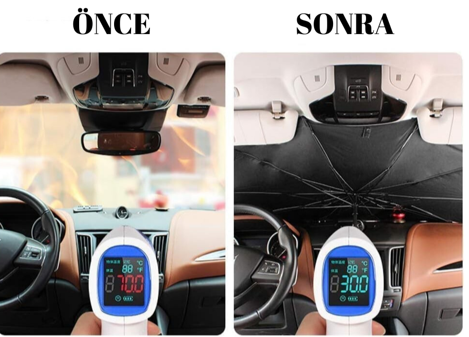 ŞEMSİYE ŞEKLİNDE KATLANABİLİR OTO GÜNEŞLİK